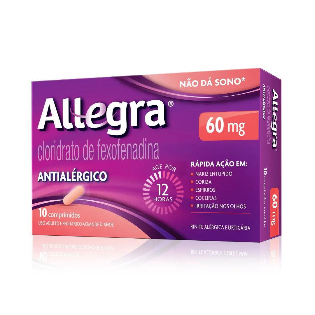 Allegra Fexofenadina 60mg 10 Comprimidos Sanofi
