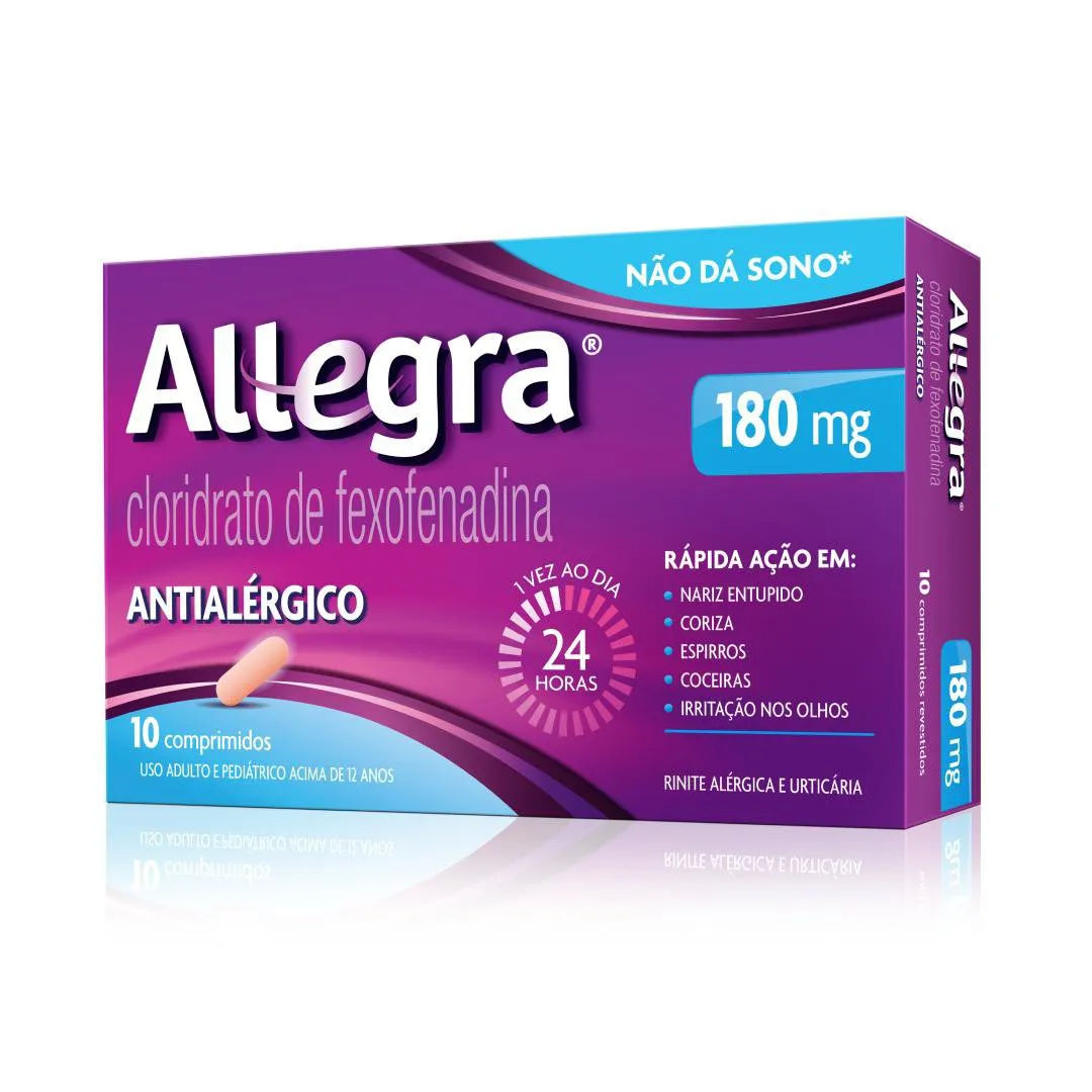 Allegra Fexofenadina 180mg 10 Comprimidos Sanofi