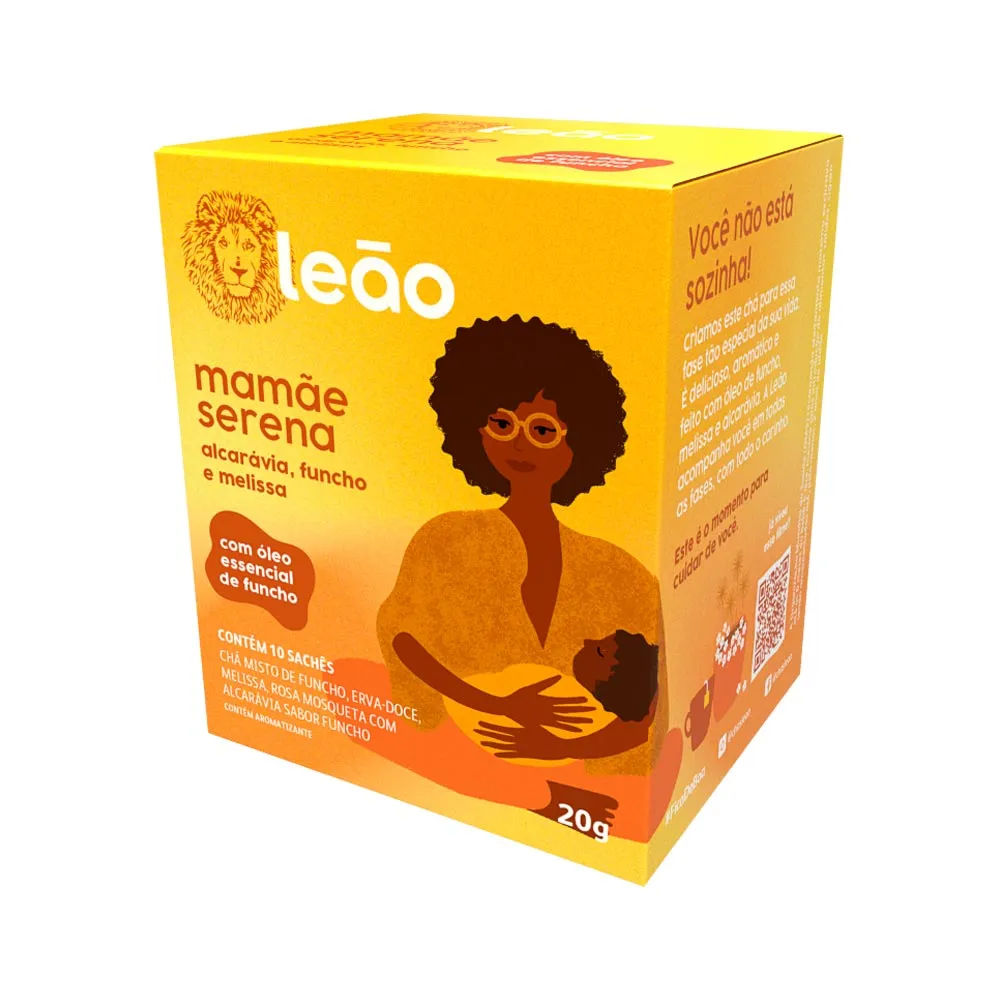 Cha Leao Mamae Serena Com 10 Saches