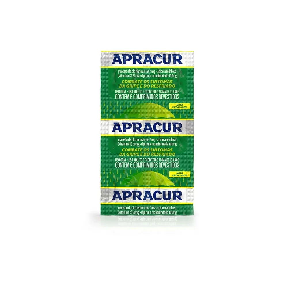 Apracur 6 Comprimidos Revestidos Hypermarcas