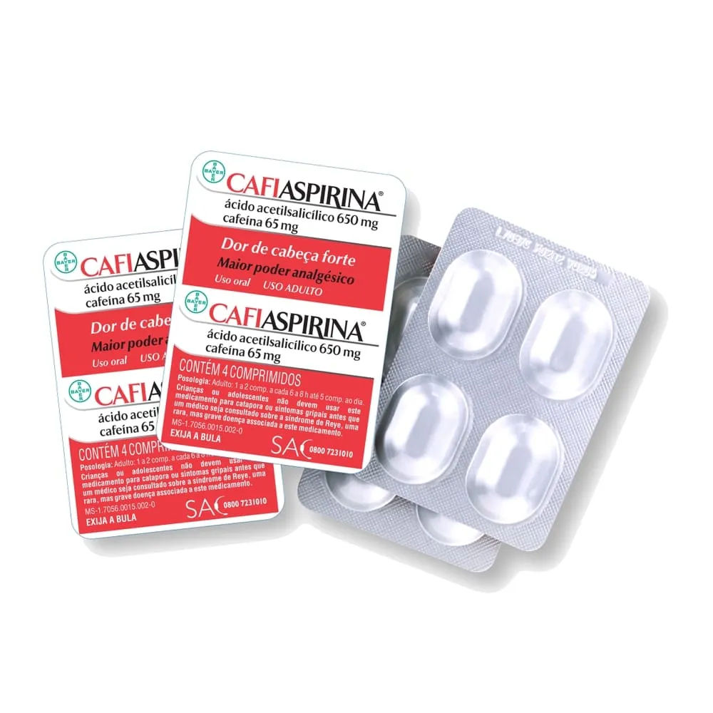 Analgésico Cafiaspirina 4 Comprimidos Bayer