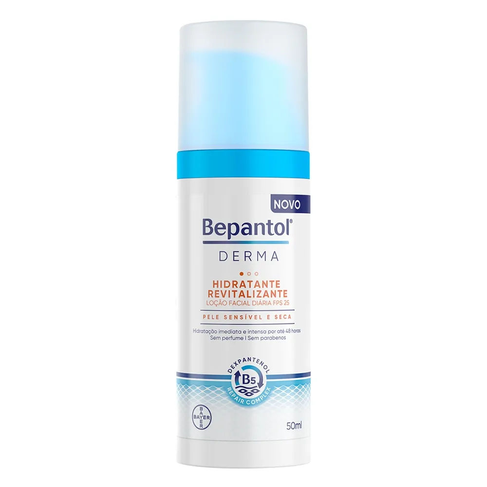 Hidratante Revitalizante Bepantol Derma Loção Facial Diária FPS 25 50ml
