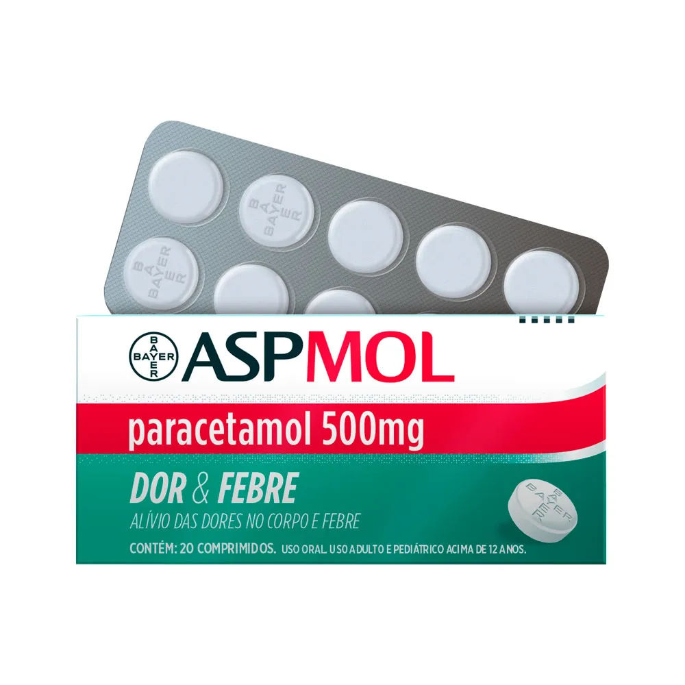 Aspmol 500mg 20 Comprimidos Bayer