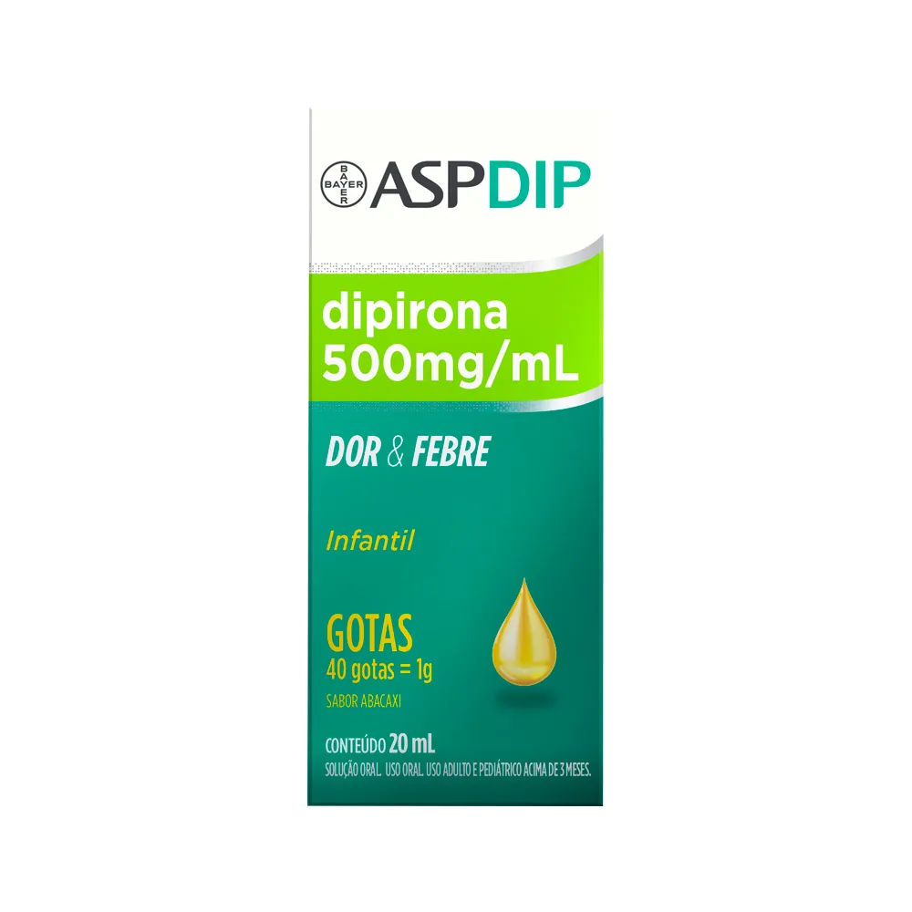 Aspdip 500mg Solução Oral 20ml Bayer