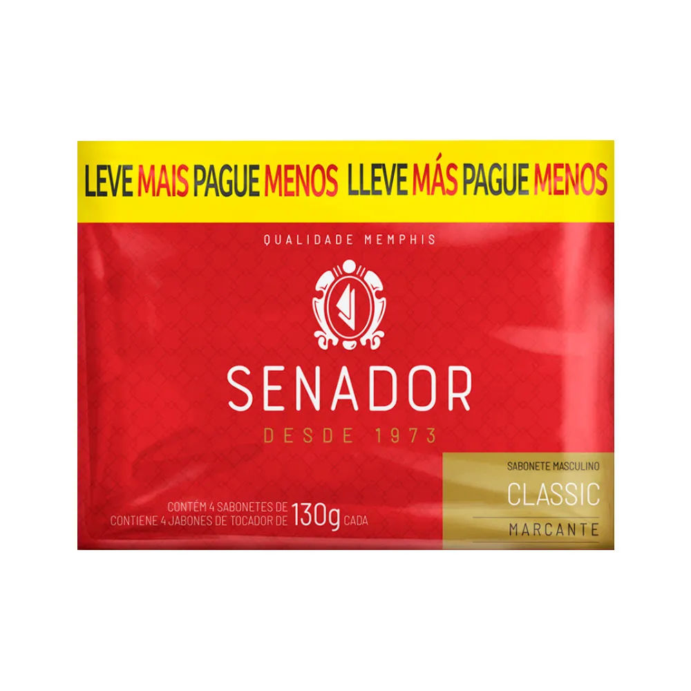 Sabonete Senador Barra Com 4x130gr Leve + Pague - Classic Especial