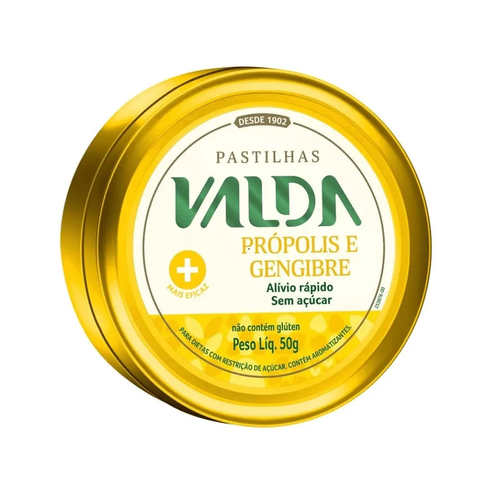 Valda Mais Própolis & Gengibre 50g Lata