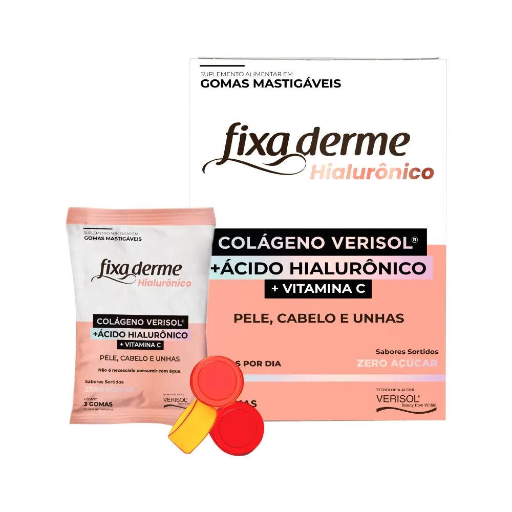 Fixa Derme Hialurônico 45 Gomas Mastigáveis Canonne