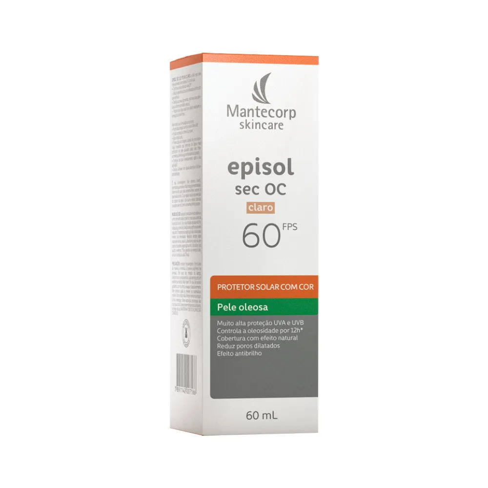Protetor Solar Facial Episol Sec Ocidental Claro FPS 60 60ml