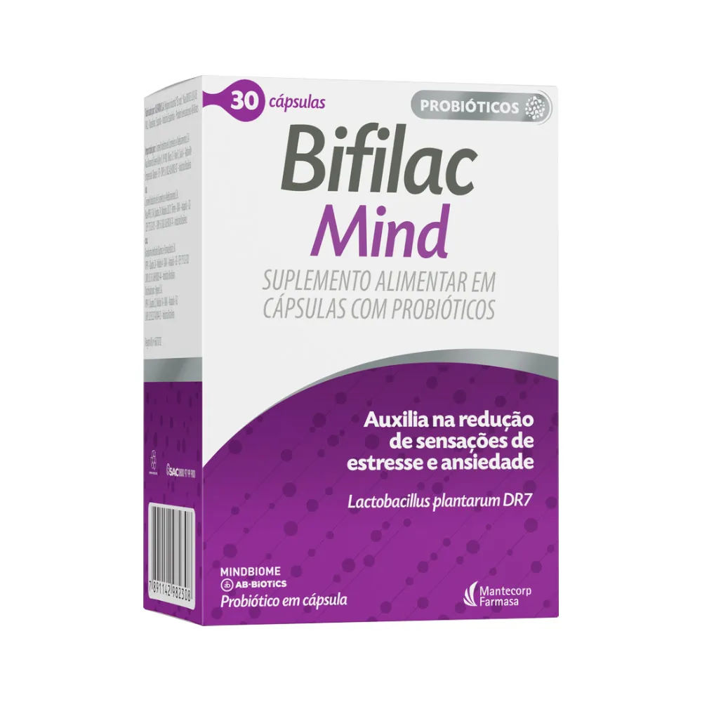 Suplemento Alimentar Probiótico Bifilac Mind 30 Cápsulas