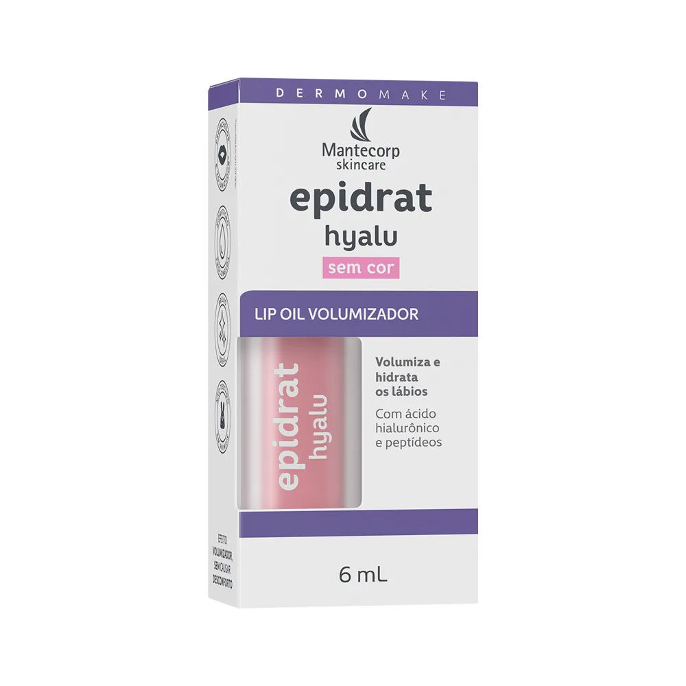 Lip Oil Volumizador Epidrat Hyalu Sem Cor 6ml