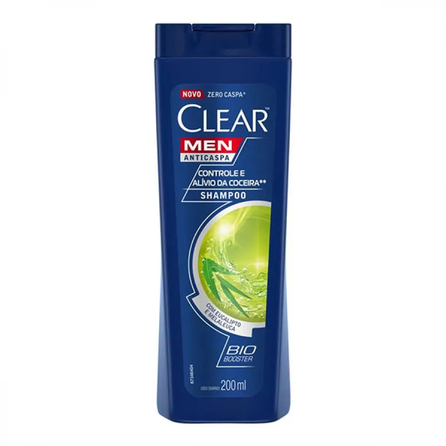 Shampoo Anticaspa Clear Men Controle E Alívio Da Coceira 200ml