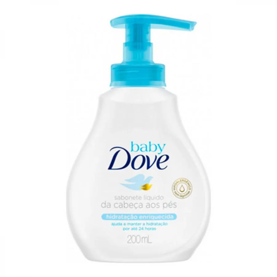 Sabonete Líquido Cabeça Aos Pés Baby Dove Hidratação Enriquecida 200ml