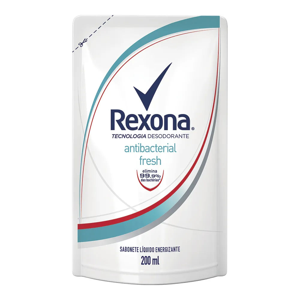 Sabonete Líquido Energizante Rexona Antibacterial Fresh Refil De 200ml