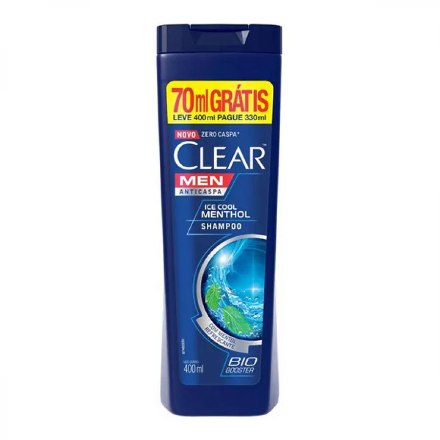 Shampoo Anticaspa Clear Men Ice Cool Menthol 400ml