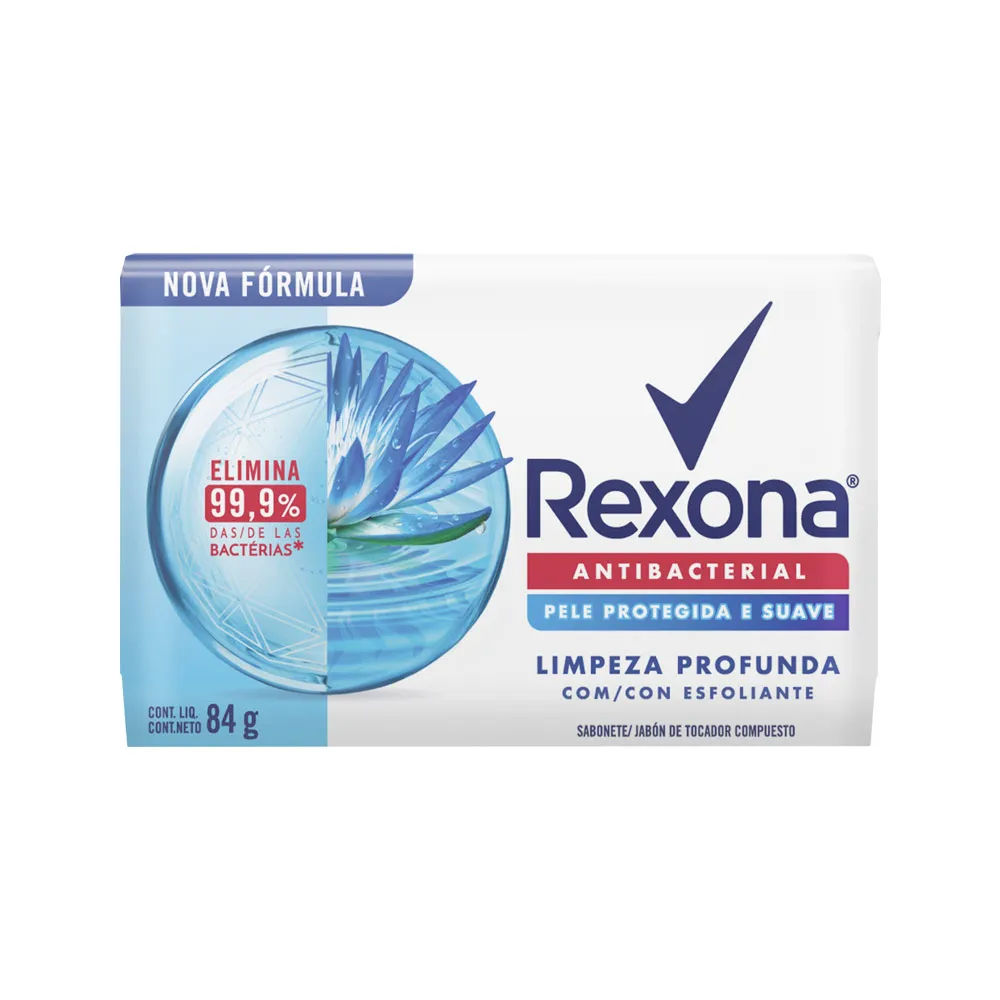Sabonete em Barra Rexona Antibacterial Esfoliante Cartucho Limpeza Profunda  84g