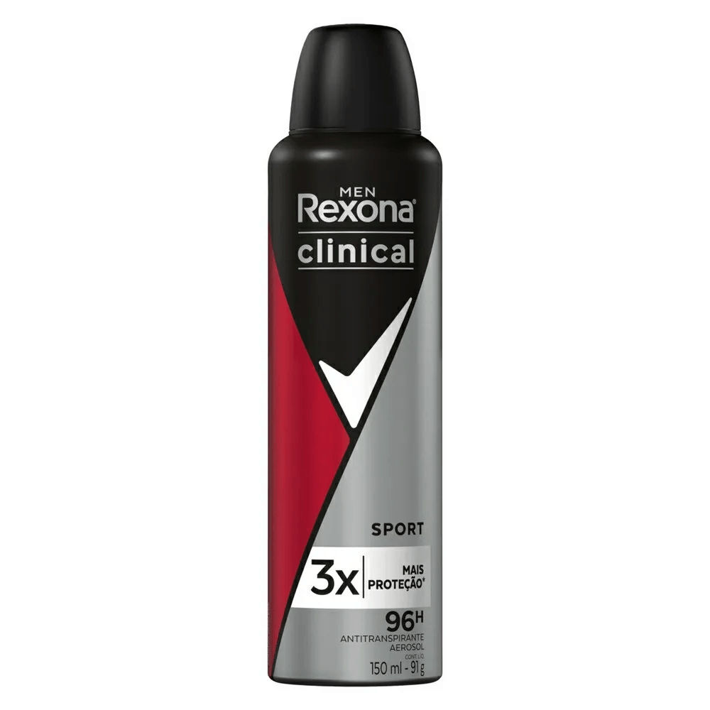 Desodorante Antitranspirante Aerossol Rexona Clinical Sport 150ml