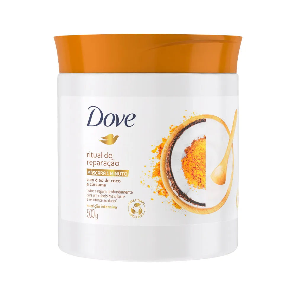 Máscara de Tratamento Dove 2 em 1 Umectação + Coco Antioxi 500g