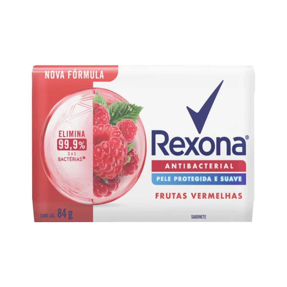 Sabonete em Barra Rexona Antibacterial Frutas Vermelhas 84g