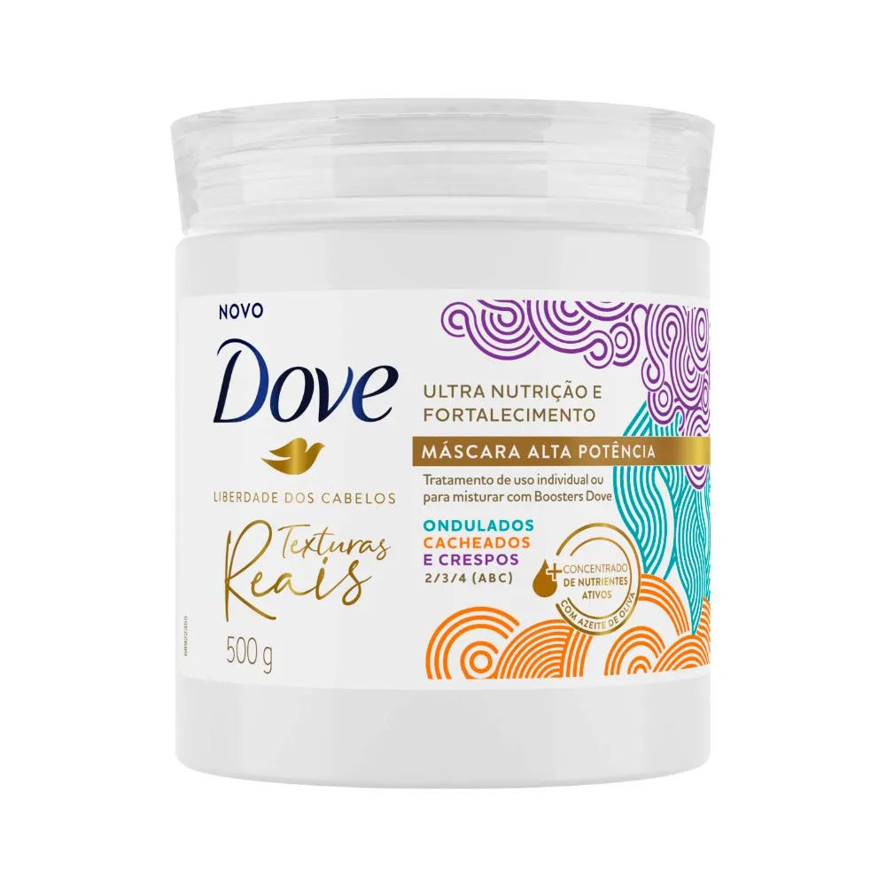 Máscara de Tratamento Dove Texturas Reais Cabelo Ondulado, Cacheado e Crespo 500g