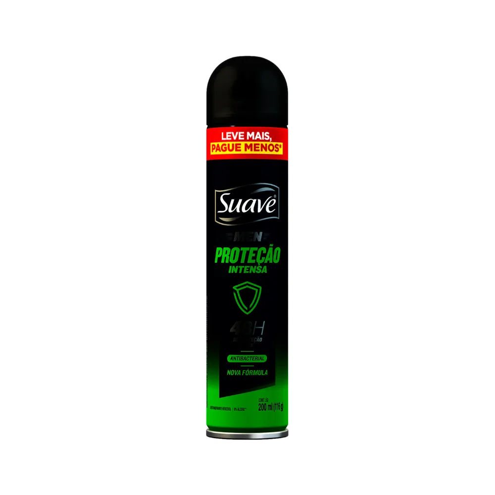 Desodorante Suave Masculino 200ml Leve + Pague - Aerossol Protecao  Intensa Especial