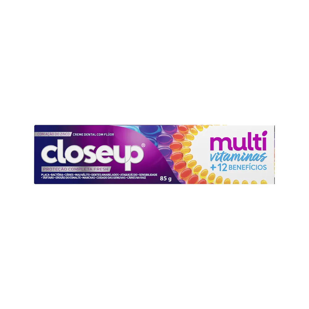 Creme Dental CLOSEUP Multi Vitaminas +12 Benefícios Fresh 85 g