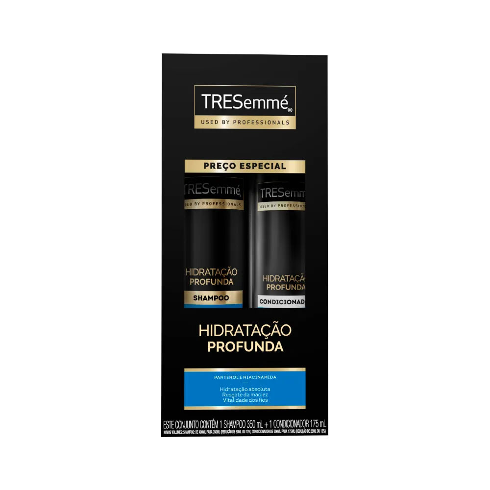 Kit Tresemmé Hidratação Profunda Shampoo 350ml + Condicionador 175ml