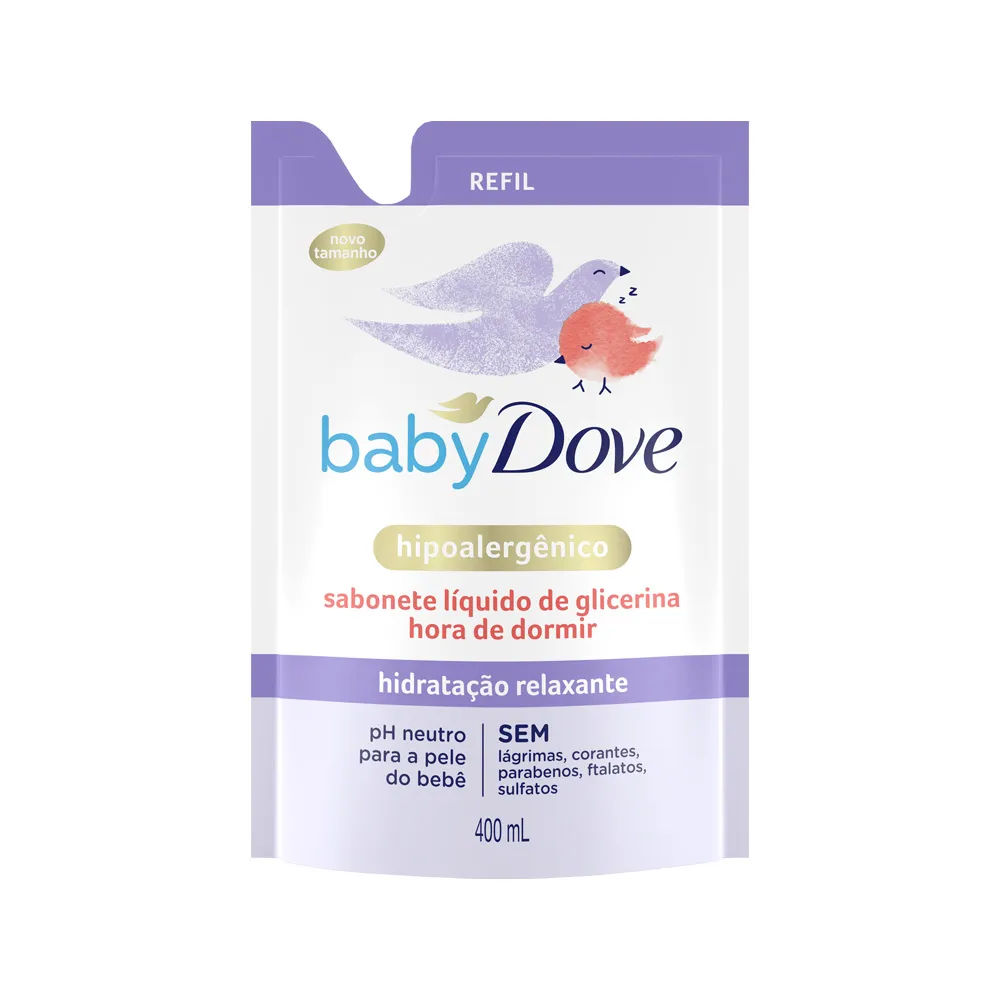 Refil Sabonete Líquido de Glicerina Dove Baby Hidratação Relaxante Hora de Dormir 400ml