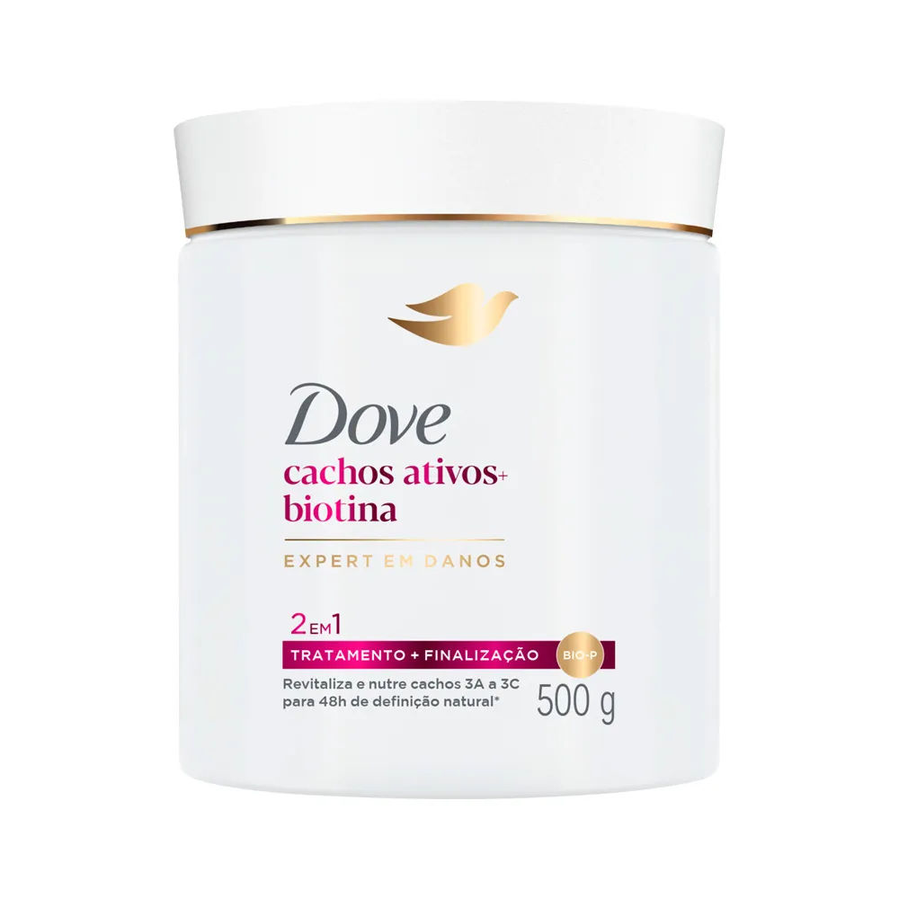 Máscara 2 em 1 Dove Cachos Ativos + Biotina Pote 500g