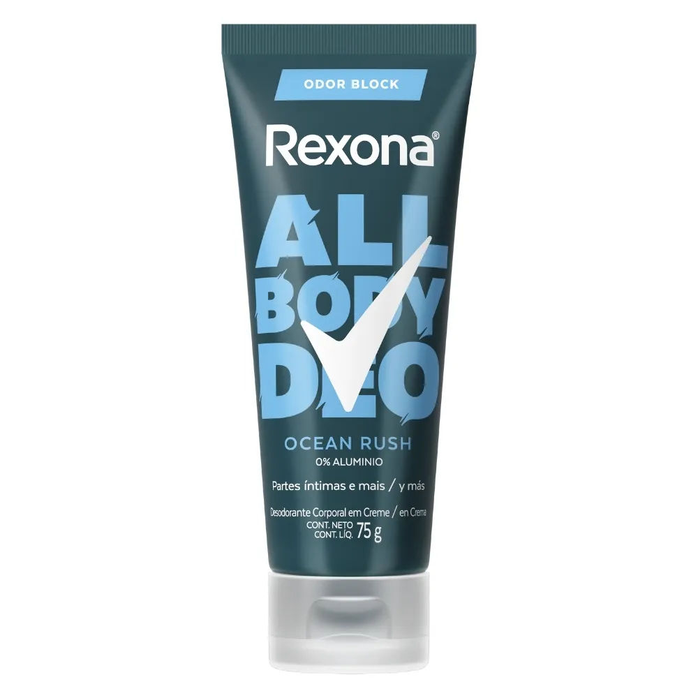 Desodorante Antitranspirante Creme Rexona All Body Ocean Rush 75g