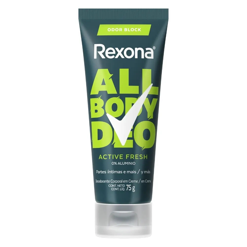 Desodorante Antitranspirante Creme Rexona All Body Active Fresh 75g