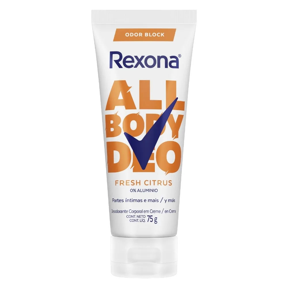Desodorante Antitranspirante Creme Rexona All Body Fresh Citrus 75g