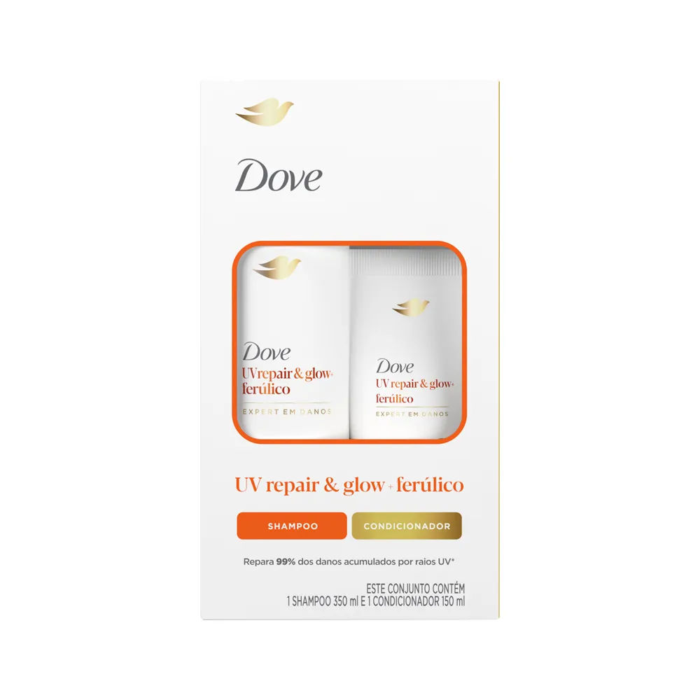 Shampoo Dove 350ml + Condicionador Dove UV Repair 150ml