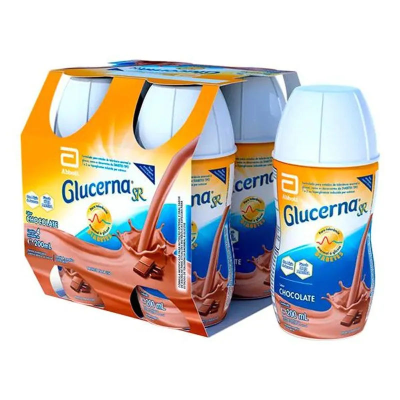 Glucerna Sr Chocolate Com 4 Unidades 200ml