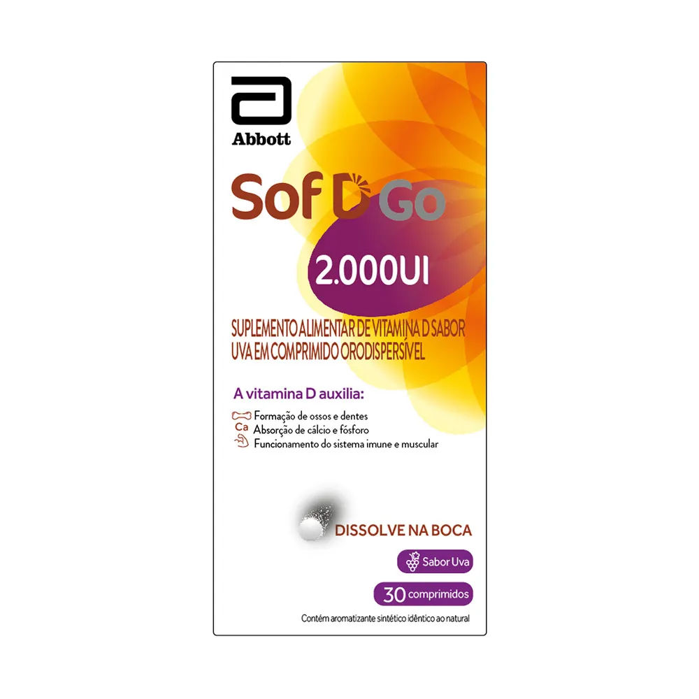 Sof D Go Com 30 Comprimidos Orodispersiveis 2000ui