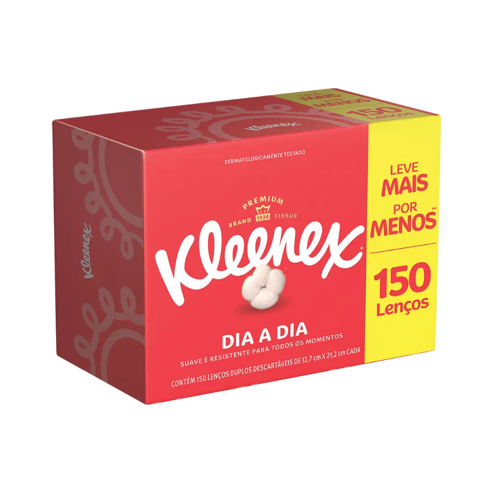 Lenco Papel Kleenex Com 150 Leve + Pague - Dia A Dia Especial