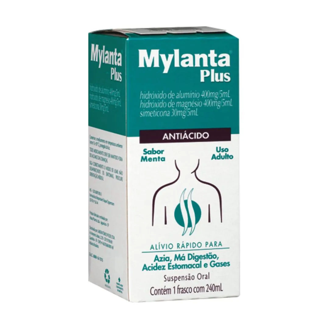 Mylanta Plus Menta Suspensao 240ml