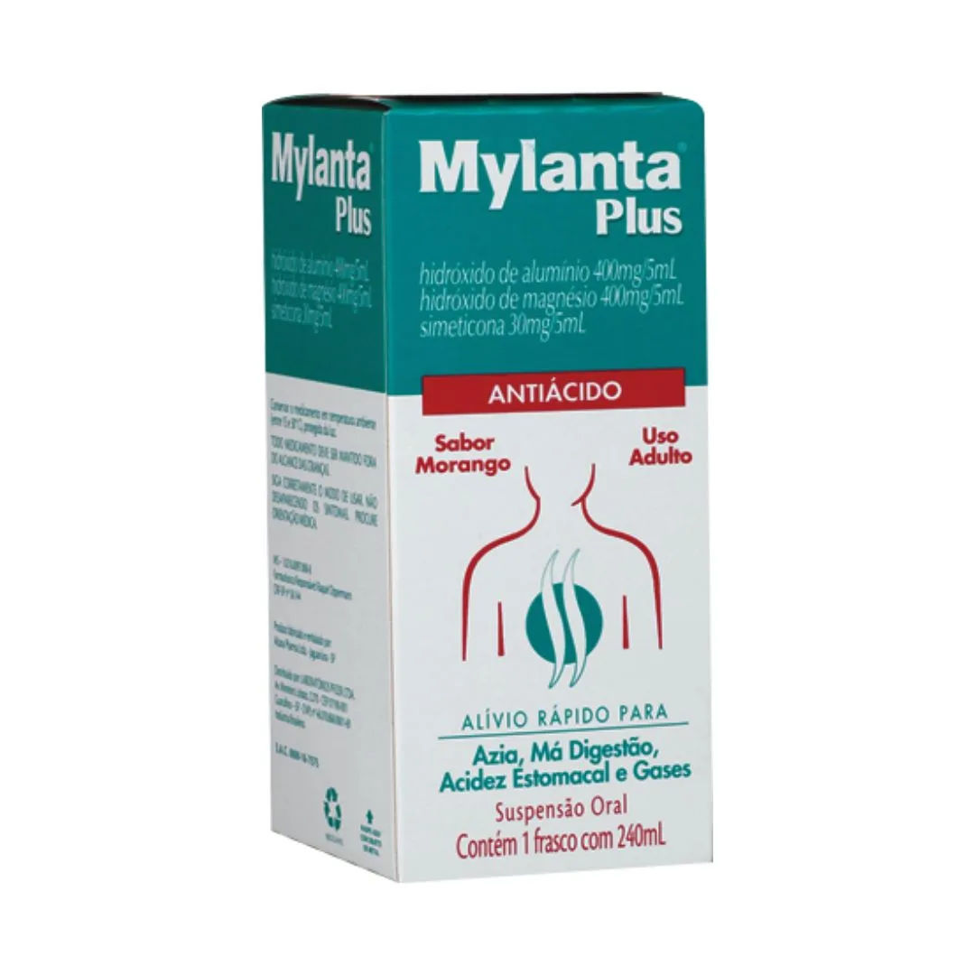 Mylanta Plus Morango Suspensao 240ml