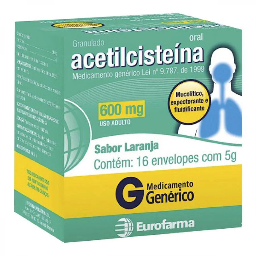 Acetilcisteína Eurofarma 600mg