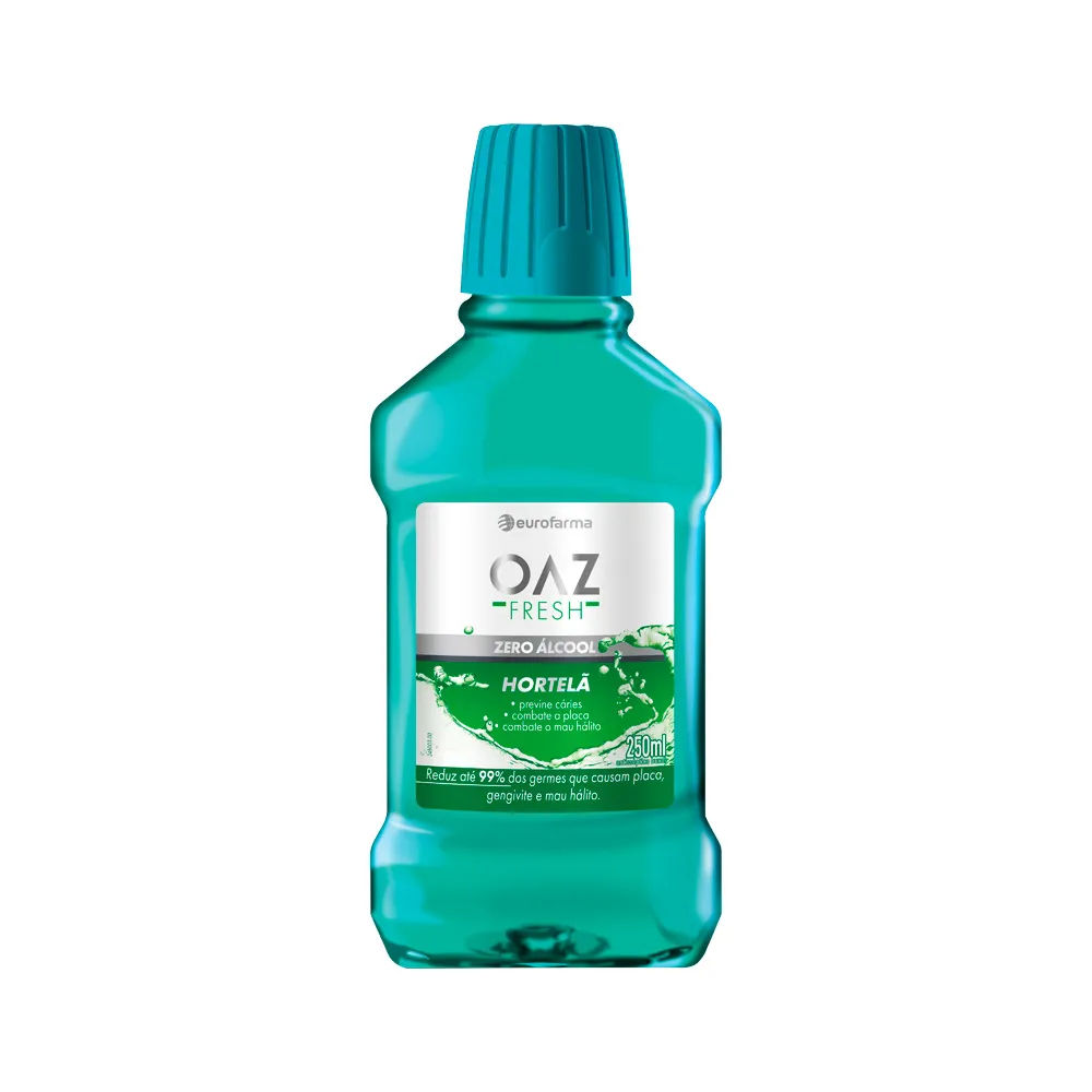 Enxaguante Bucal Zero Alcool Oaz Fresh Hortela 250ml