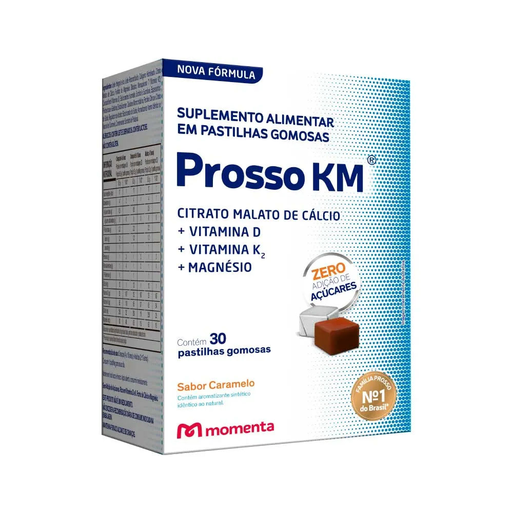 Prosso KM 30 Comprimidos Mastigáveis Momenta Novo