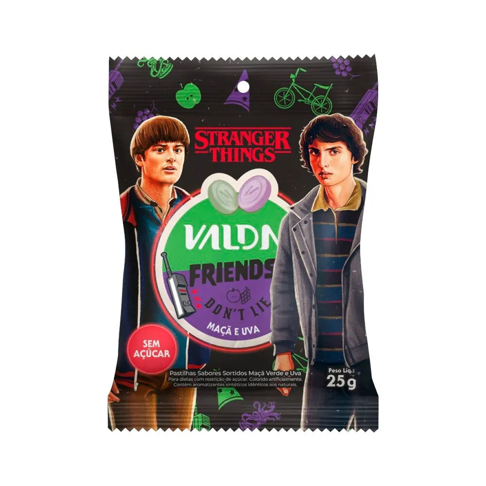 Valda Stranger Things Friends Uva & Maçã 25g
