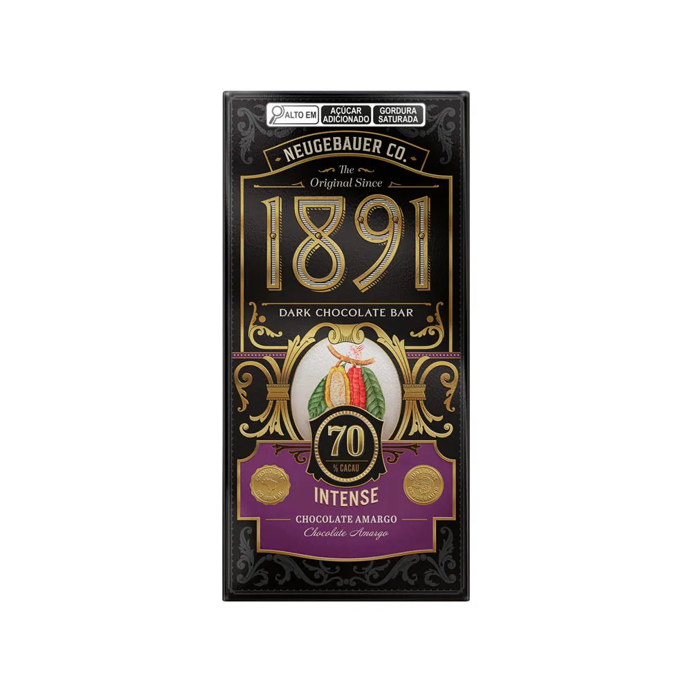 Chocolate Amargo 70% Cacau 1891 Intense 45g