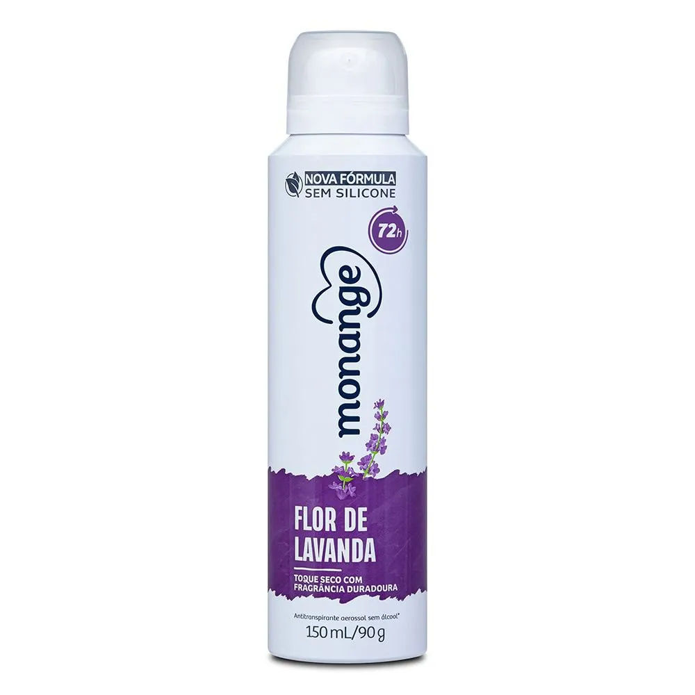 Desodorante Antitranspirante Aerossol Monange Flor de Lavanda 150ml