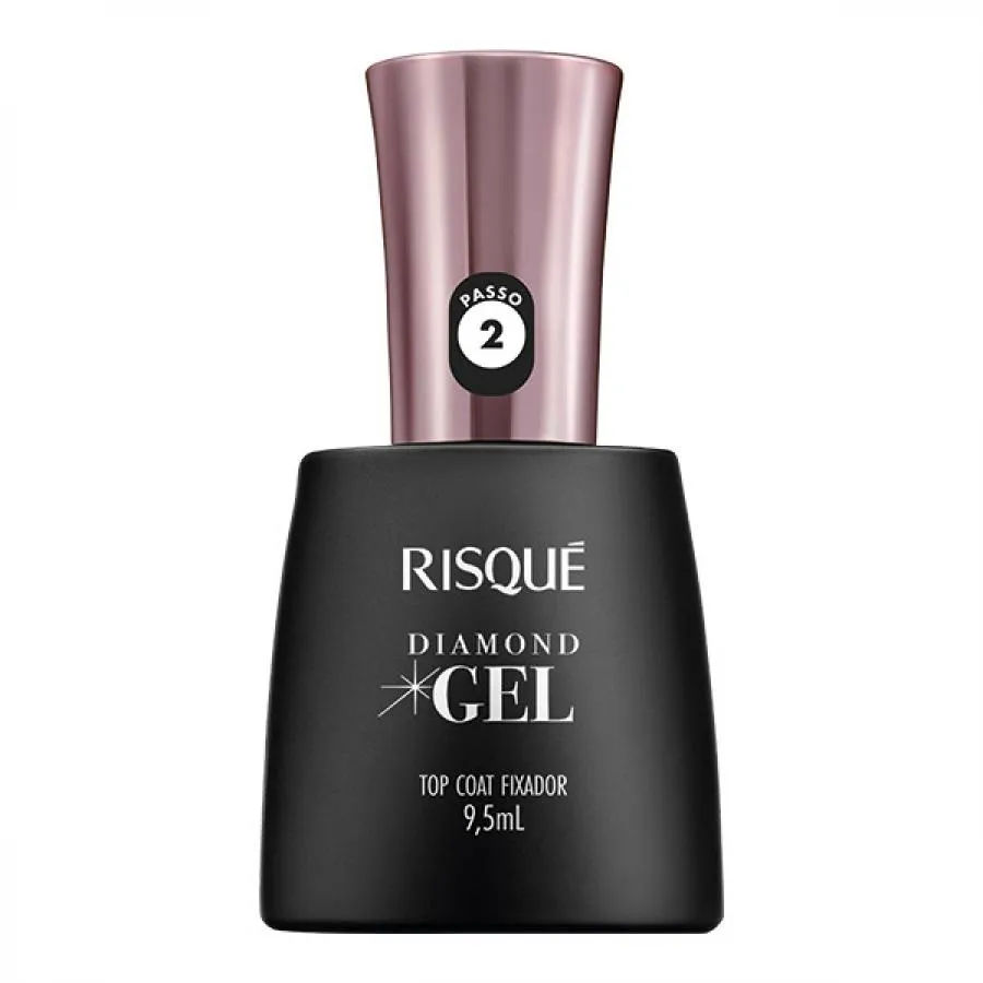 Top Coat Fixador Risqué Diamond Gel Cremoso 9,5ml