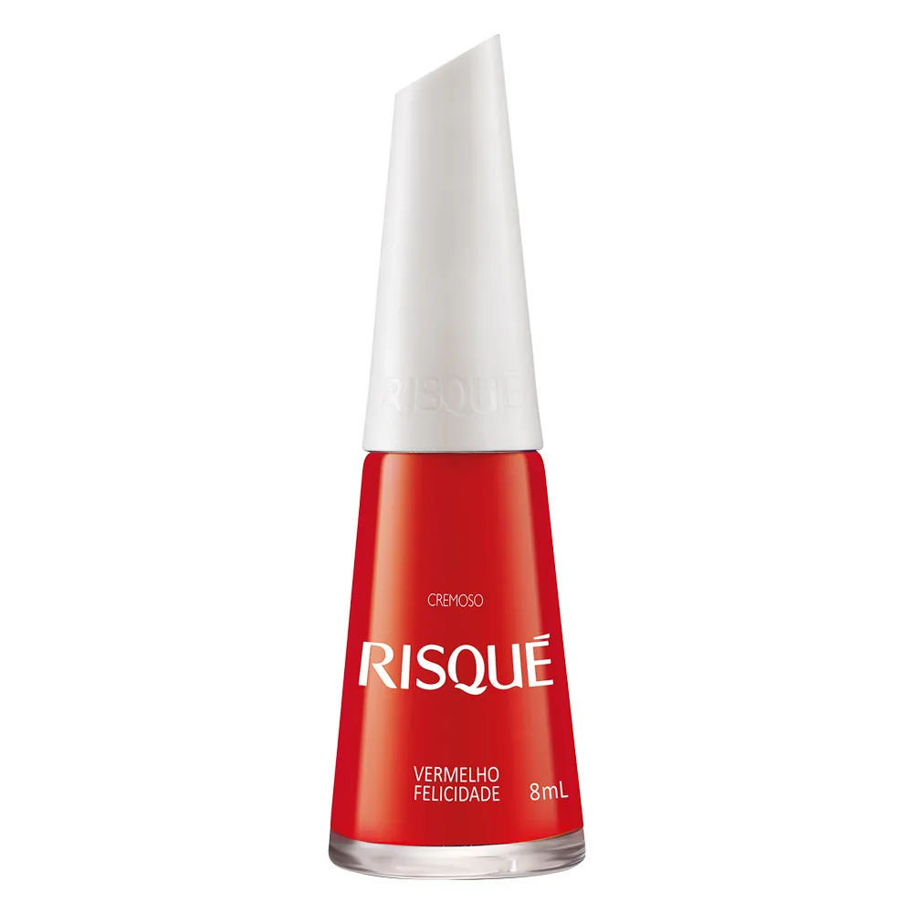 Esmalte Risque 8ml Cremoso Vermelho Felicidade