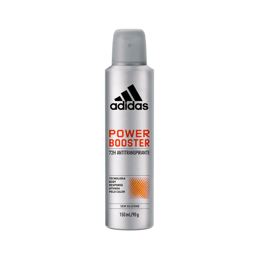 Desodorante Antitranspirante Aerossol Adidas Power Booster Masculino 150ml