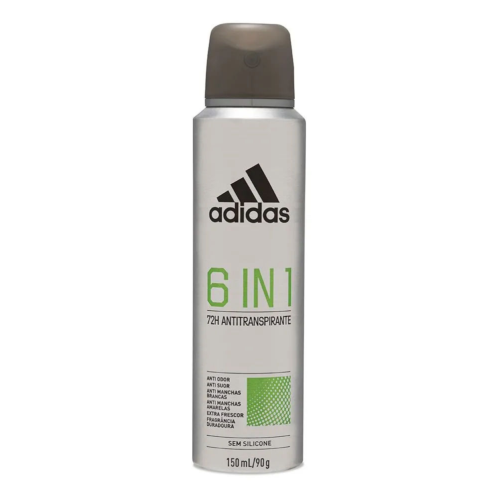 Desodorante Adidas Masculino Aerossol Antitranspirante 6 in 1 150ml