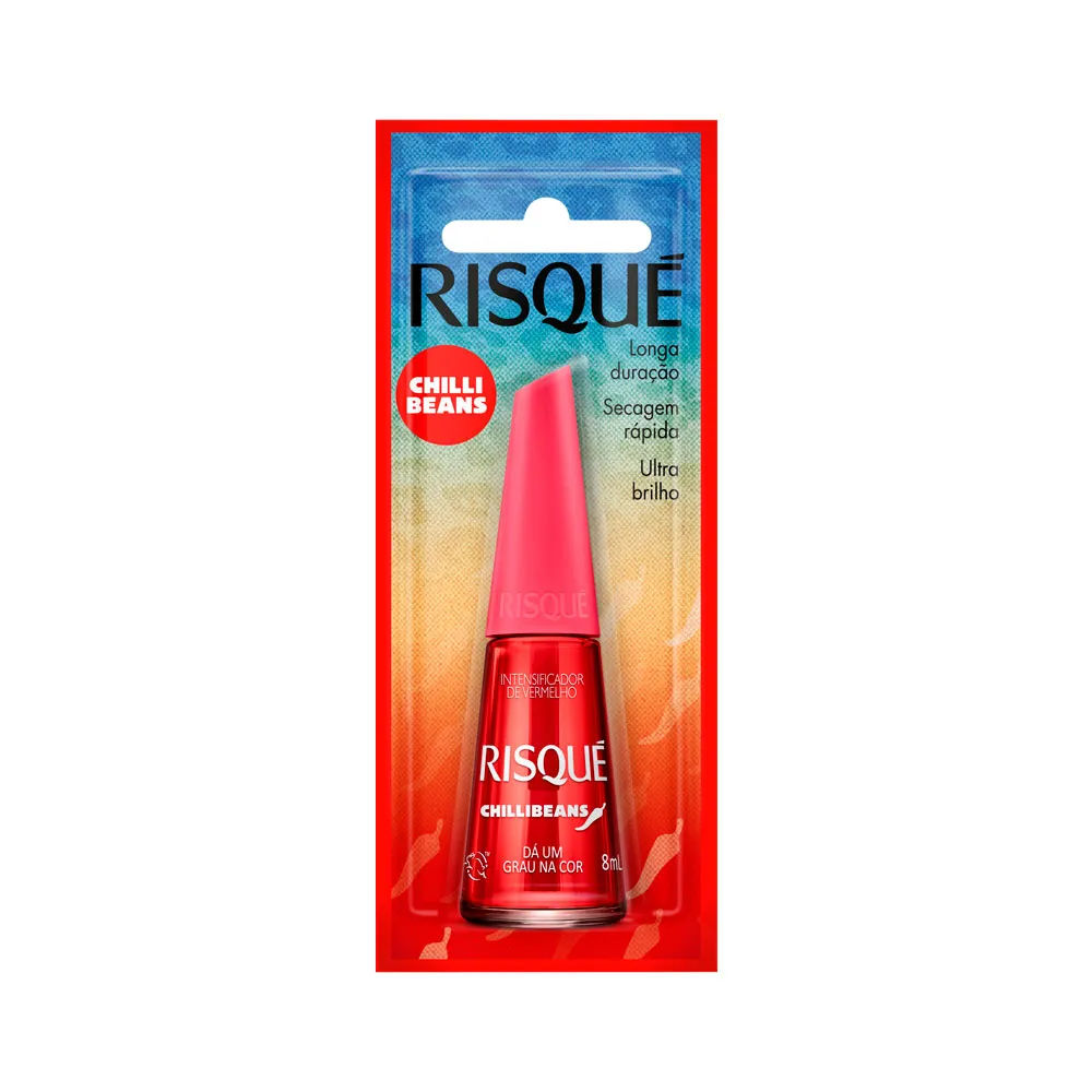 Esmalte Risque Chillibeans Intensificador De Vermelho Da Um Grau Na Cor  8ml
