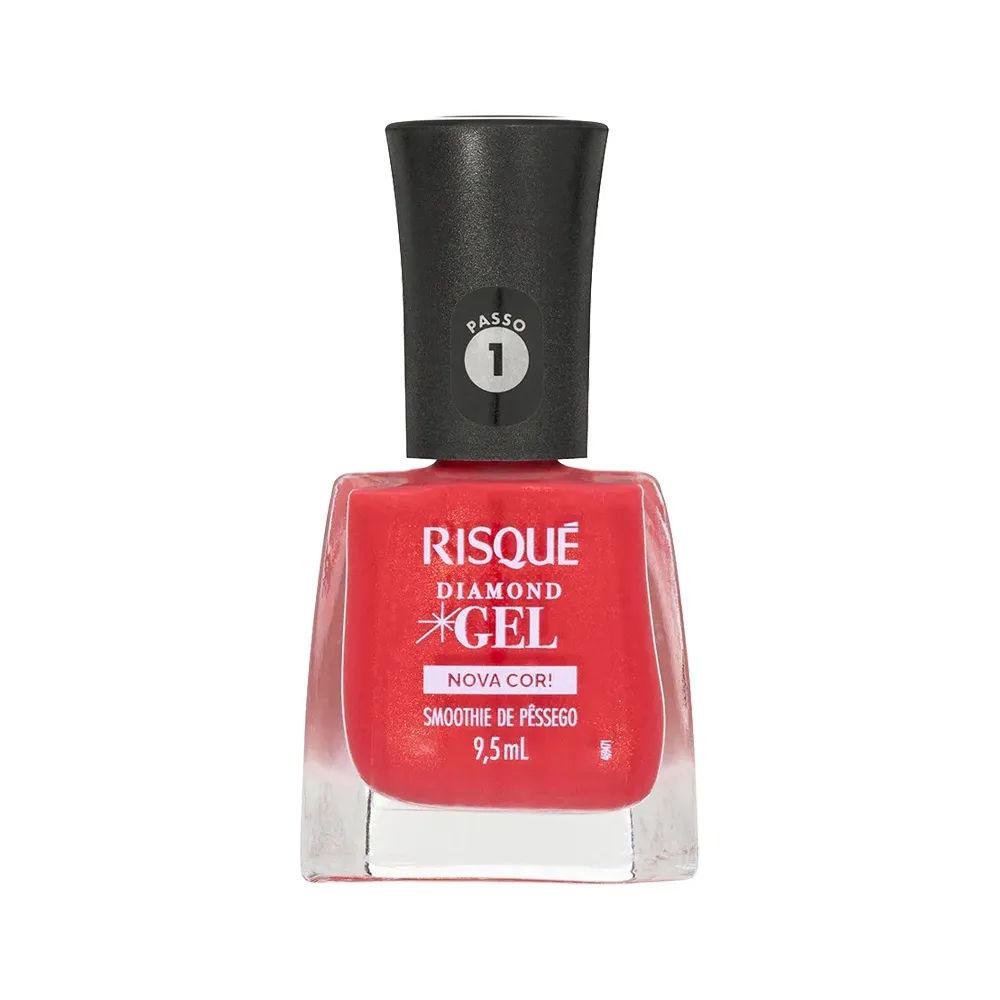 Esmalte Risqué Diamond Gel Cremoso Smoothie de Pêssego