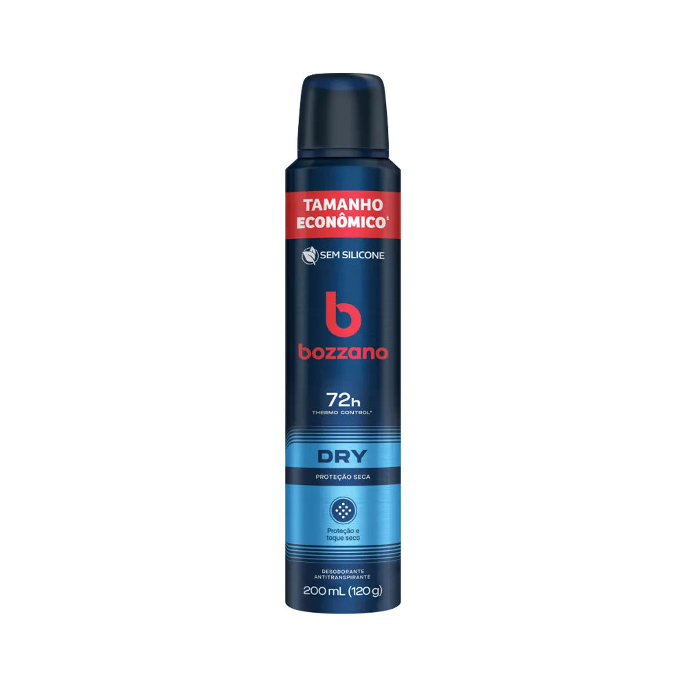 Desodorante Antitranspirante Aerossol Bozzano Dry 200ml